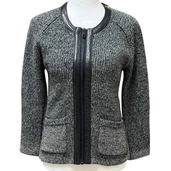 Rag & Bone Jackie Wool Gray Knit Zip Jacket SzXXS - Picture 1 of 11